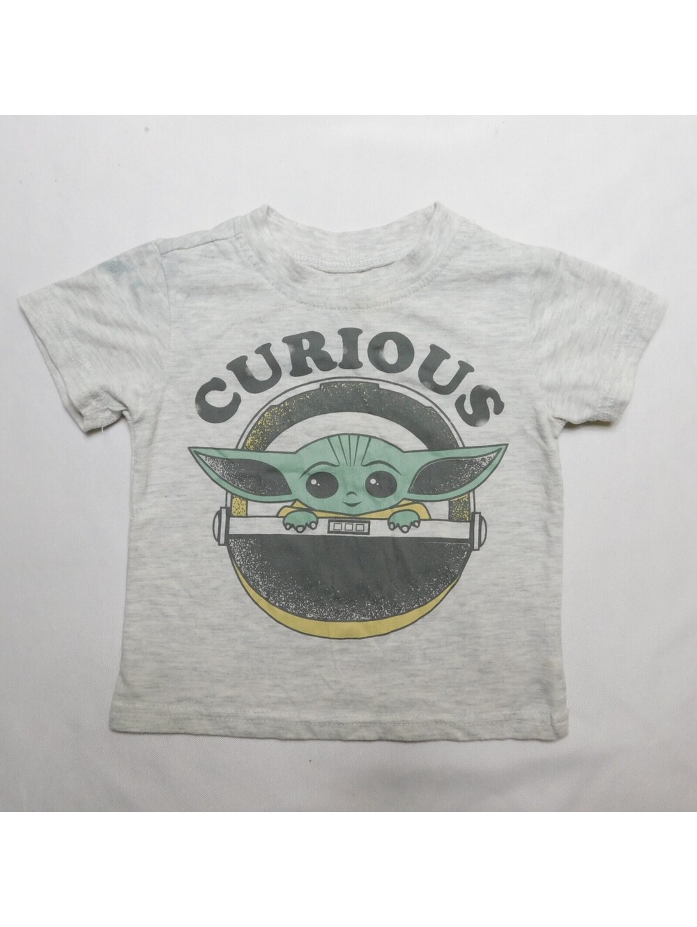 Star Wars Toddler Shirt 18M Gray Grogu Baby Yoda Curious Graphic T-Shirt